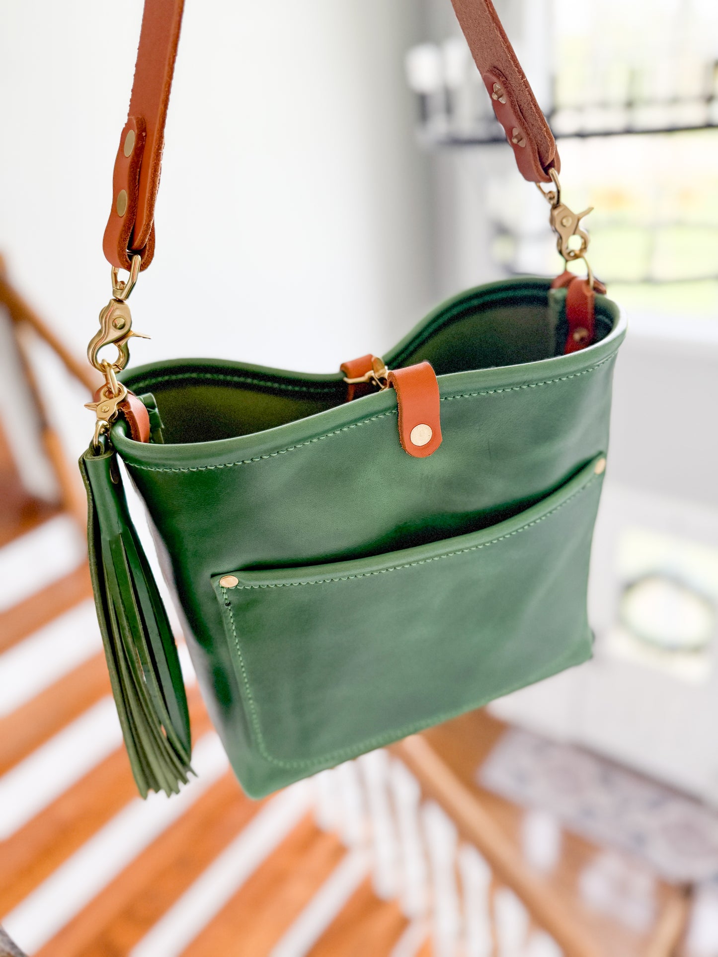 Bennett “shorty” Bucket in Shamrock Green Full Grain Leather