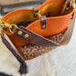 Bennett “shorty” Bucket in Ginger Vachetta w/cowhide pocket