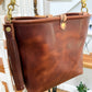 Hobo Bucket in Horween Brown Nut Dublin w/Candy Strap