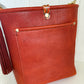 Bennett Bucket in Brick Bison Full Grain Leather w/Candy Strap