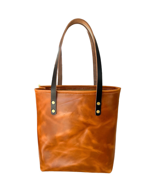 Tall Tote in Butterscotch Horween