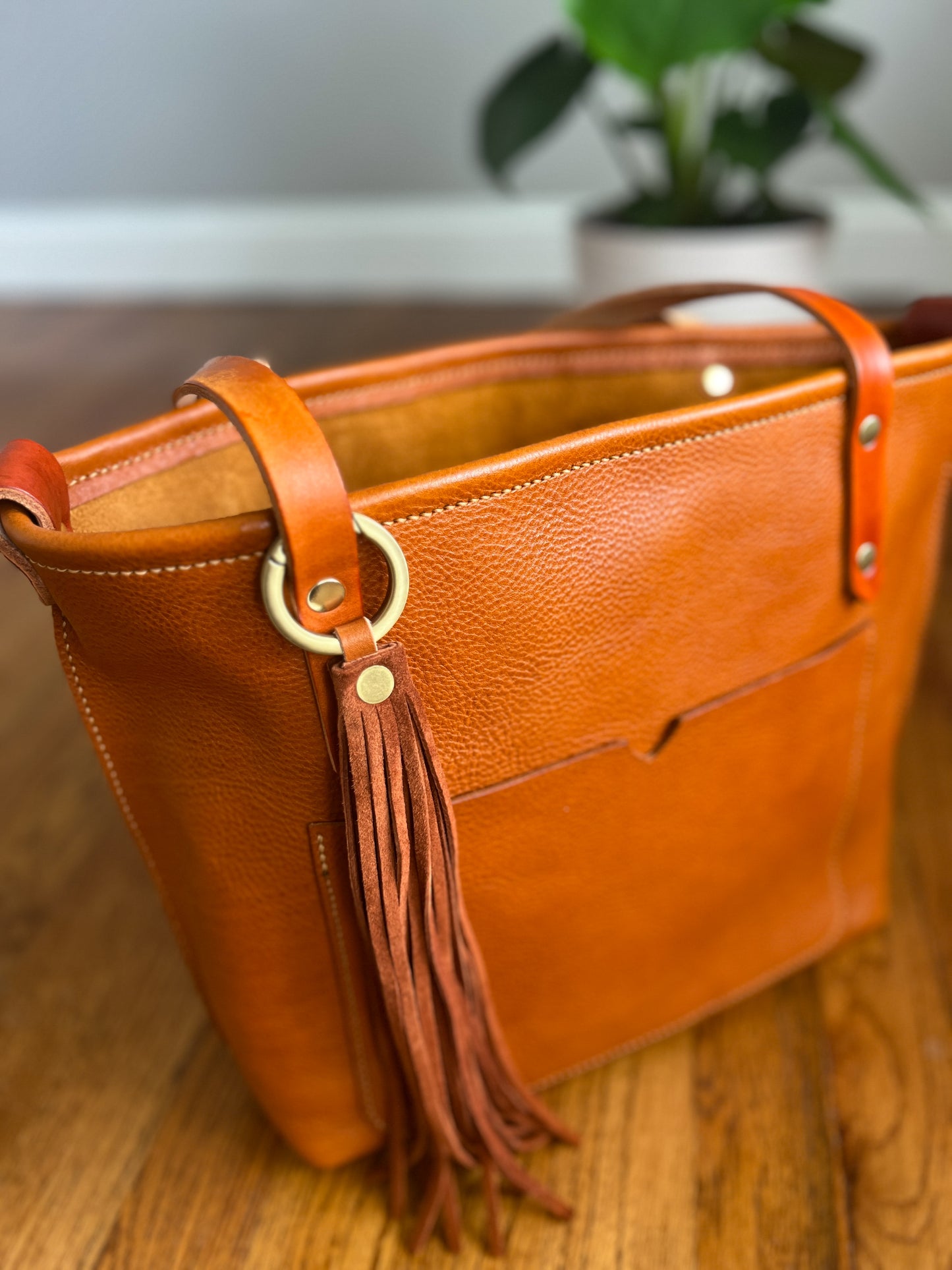 Carryall Tote in Ginger Vachetta