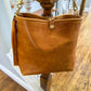 Hobo Bucket in Italian Honey Saffron Vegetable Tan w/Candy Strap