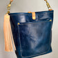 Bennett Bucket in Horween Cobalt Derby Veg Tan Leather