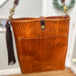 Bennett Bucket in Wooden Vachetta Leather