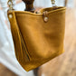 Hobo Bucket in Goldenrod Full Grain Bison w/Candy Strap