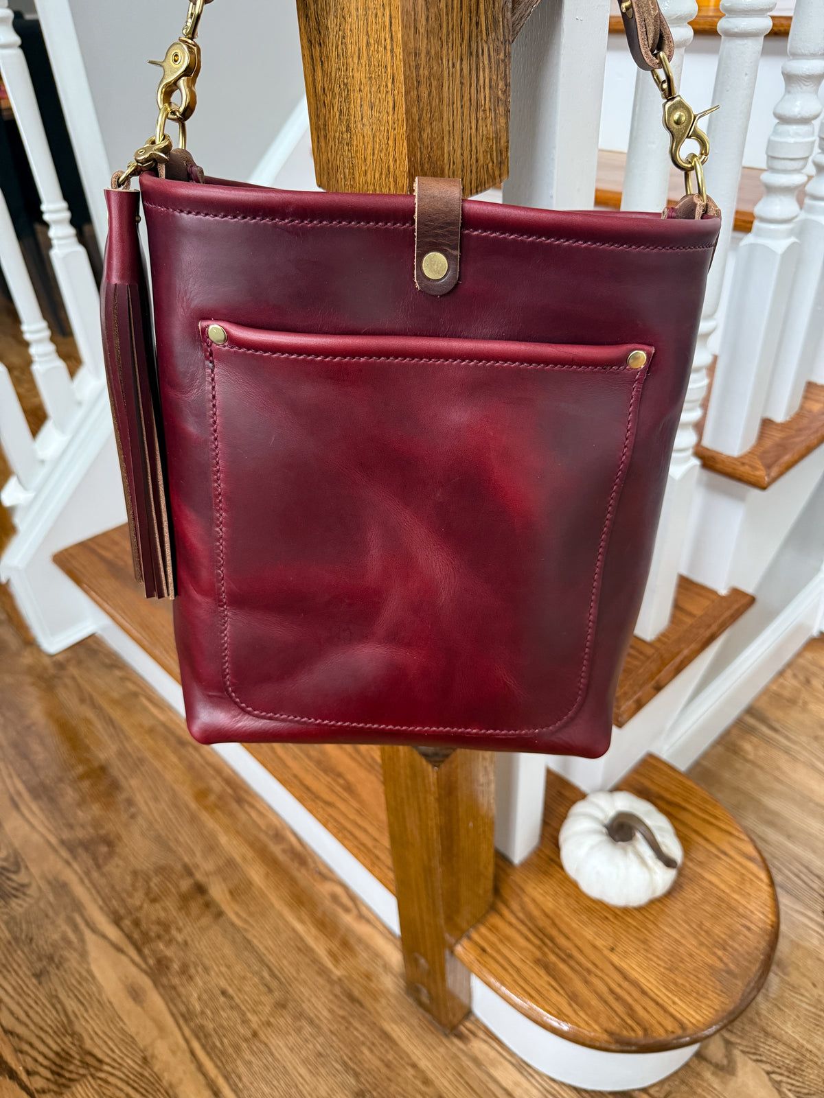 Bennett Bucket in Burgundy Chromexcel Horween
