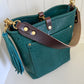 Bennett Bucket in Peacock Full Grain Bison Leather