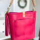 Bennett Bucket in Fuscia Vachetta (non-milled)