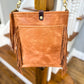 Western Bennett Bucket in Horween Natural Derby w/fringe