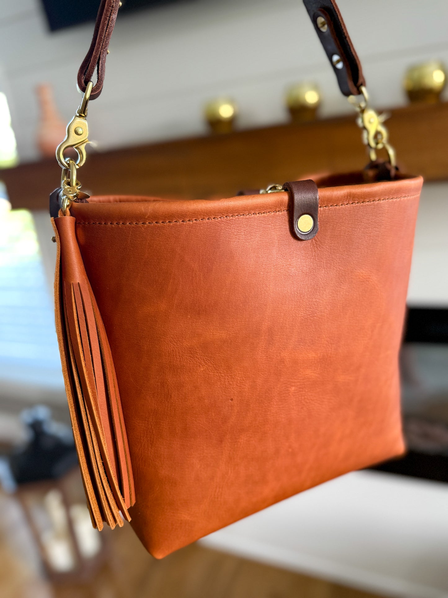 Bennett Bucket in Tawny Full Grain Leather