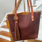 Classic Tote in Cherry Mahogany Full Grain Bison