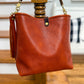 Hobo Bucket in Dark Ginger Vachetta