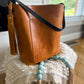 Bennett Bucket in Italian Honey Saffron Vegetable Tanned Leather