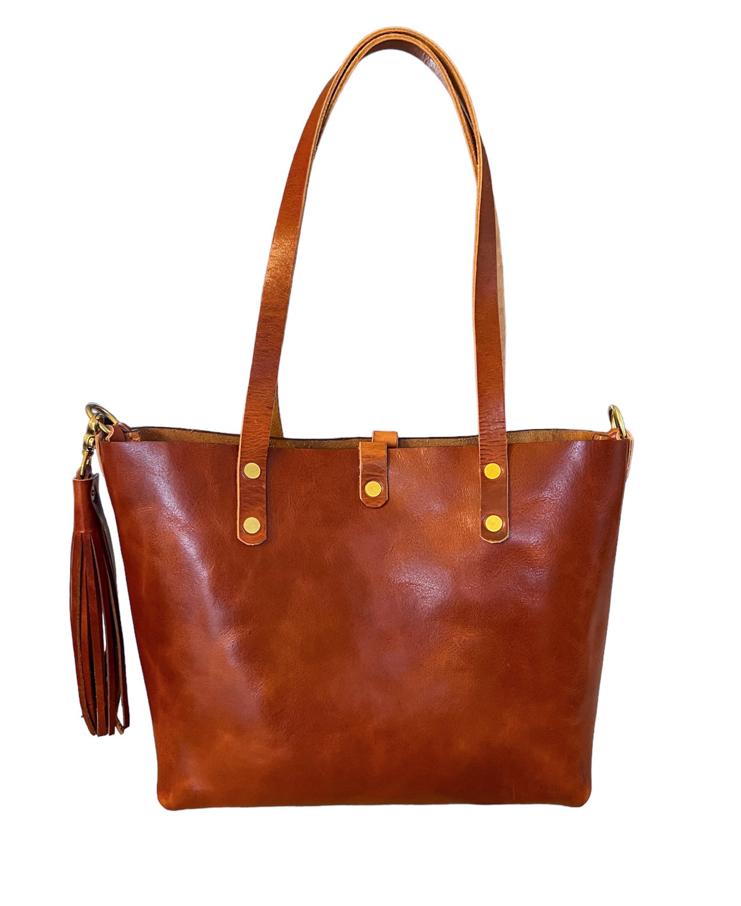 Medium Tote in Cherry Veg Tan