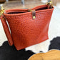 Hobo Bucket in Chestnut Full Grain Bison Leather