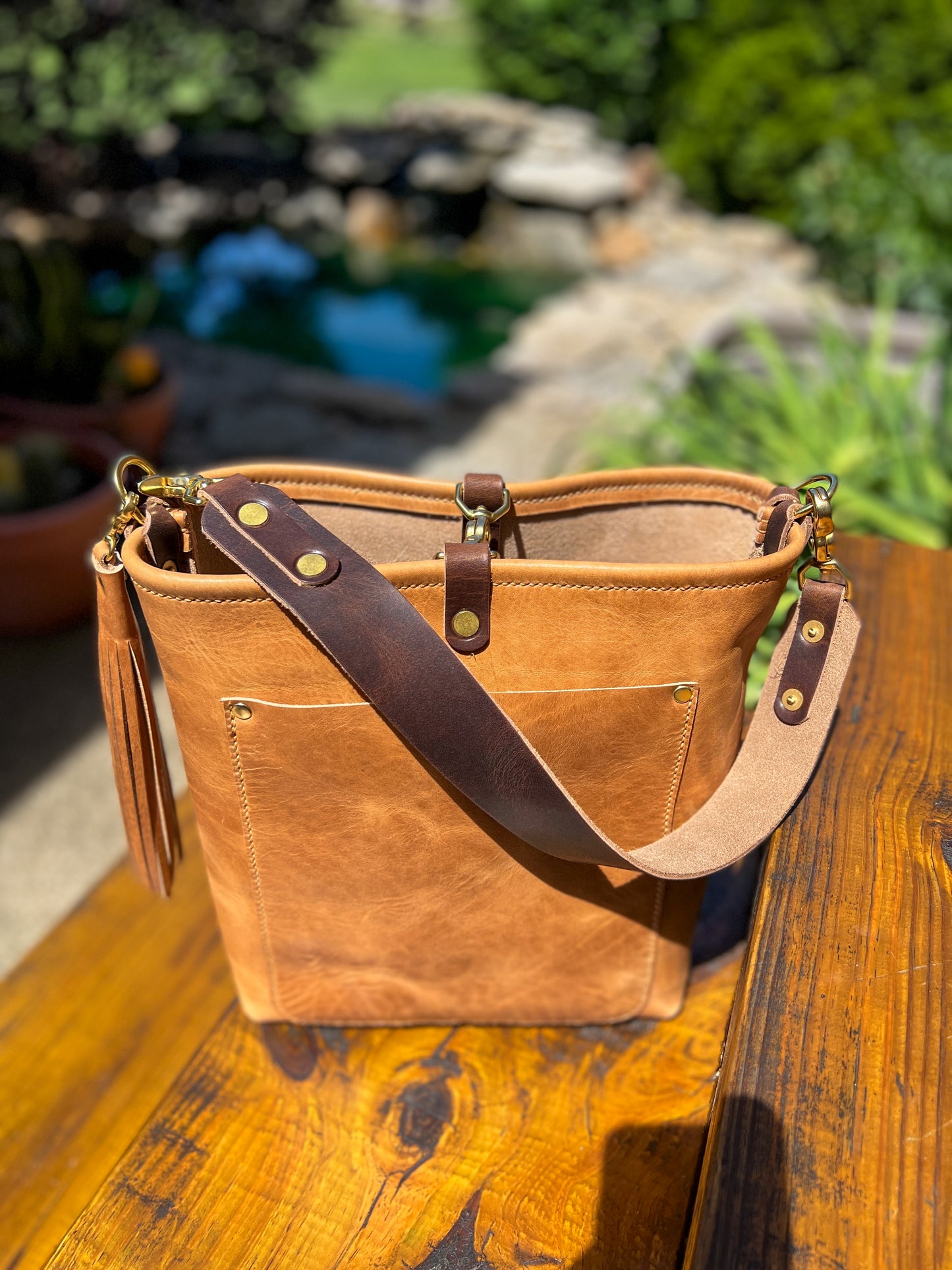 Bennett Bucket in Light Natural Derby Horween