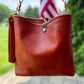 Hobo Bucket in Dark Ginger Vachetta