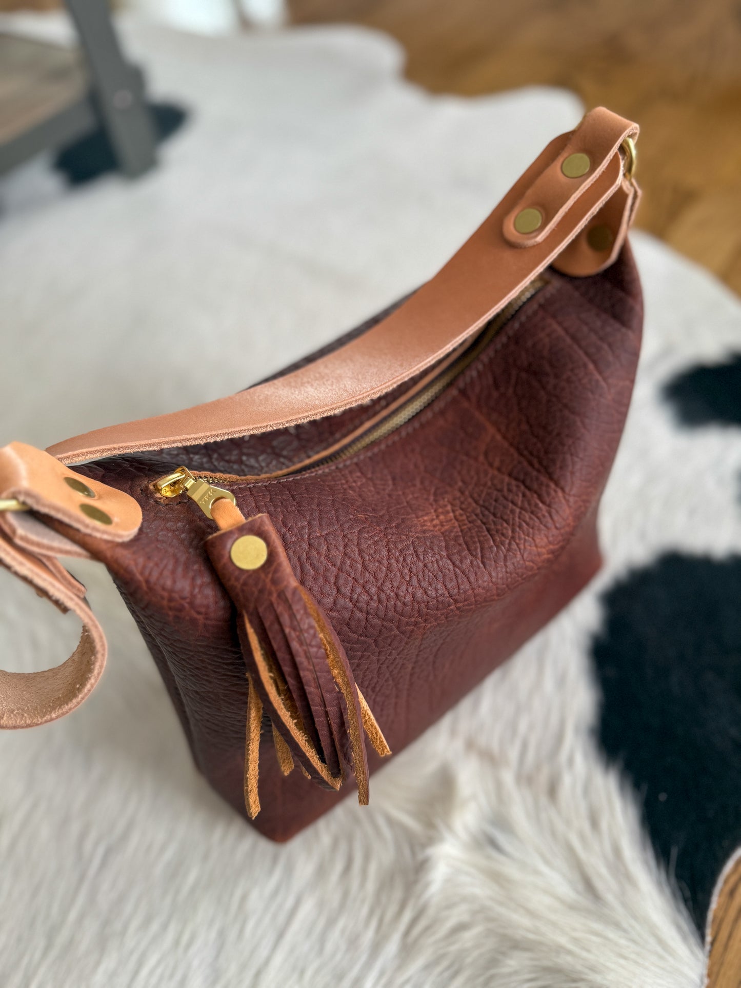 NEW Heidi Hobo Sling in Maple Cherry Shrunken Bison