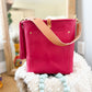 Bennett Bucket in Fuscia Vachetta (non-milled)