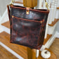 Bennett Bucket in Coffee Full Grain Bison Leather w/Dyed Strap