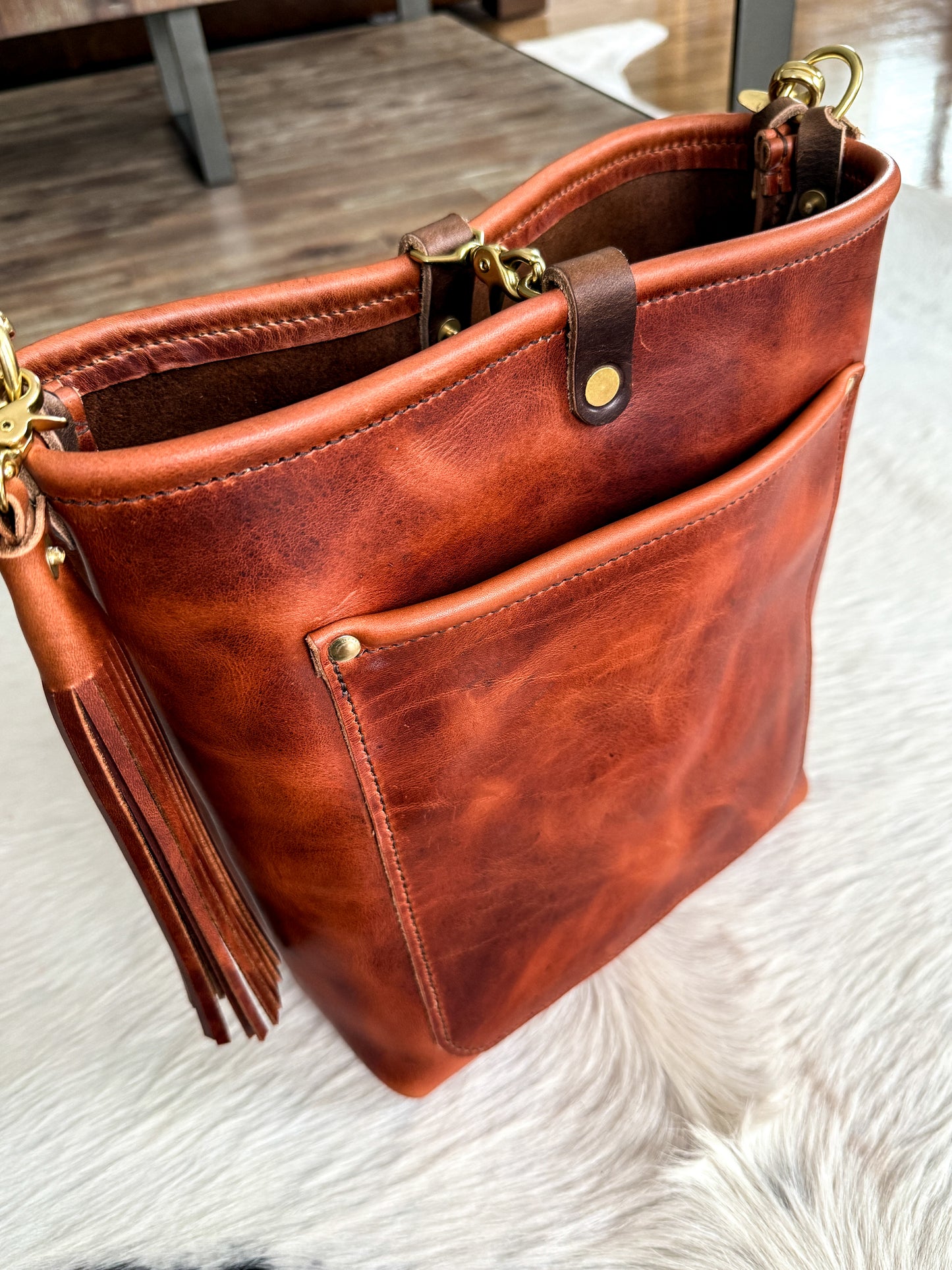 Bennett Bucket in Horween English Tan Derby