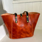 Large Shopper Tote in Horween English Tan Derby Leather