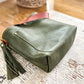 Bennett Bucket in Italian Olive Vachetta Leather