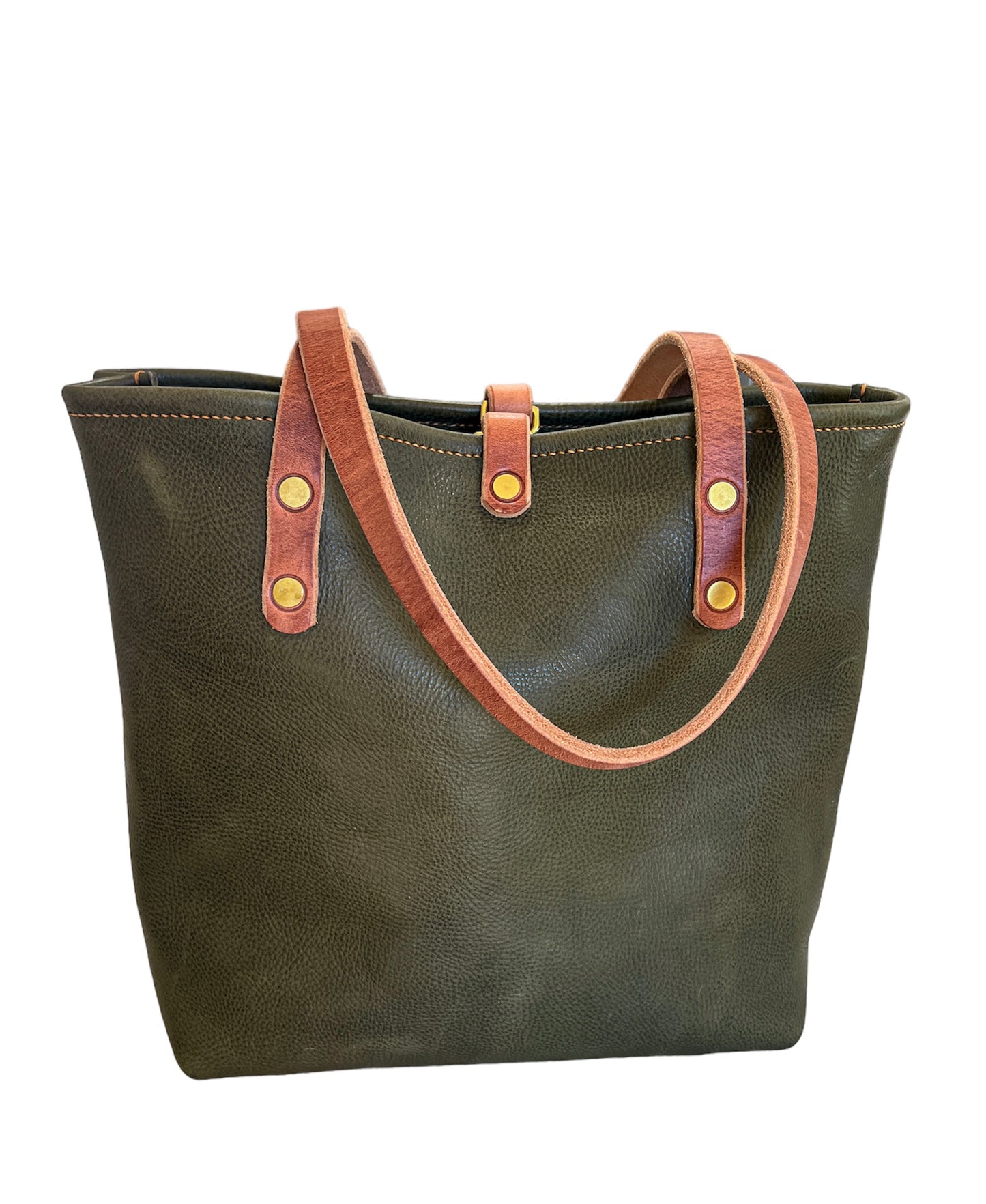 Classic Tote in Olive Italian Vachetta