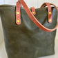 Classic Tote in Olive Italian Vachetta