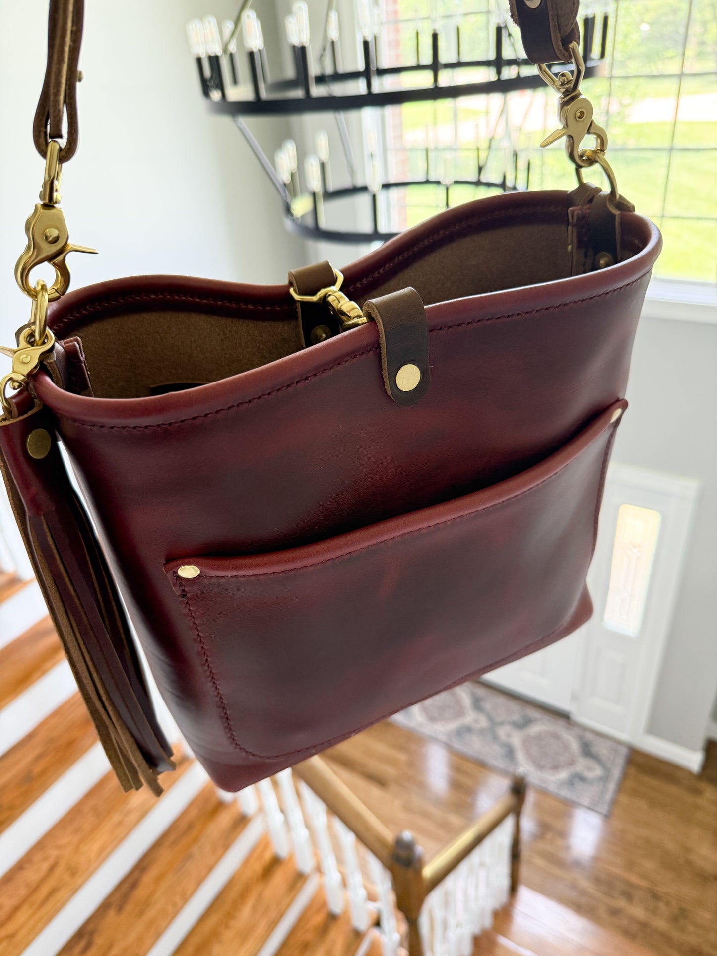 *See Description* Bennett “shorty” Bucket in Burgundy Chromexcel Horween
