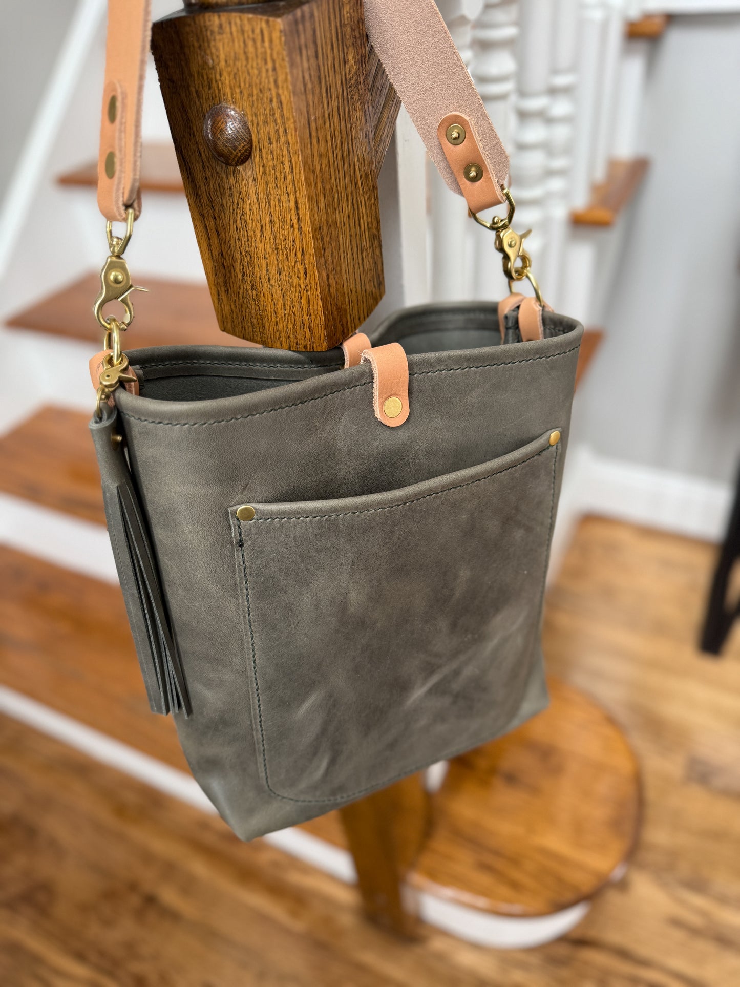 Bennett Bucket in Seagrass Derby Horween