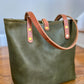 Classic Tote in Olive Italian Vachetta