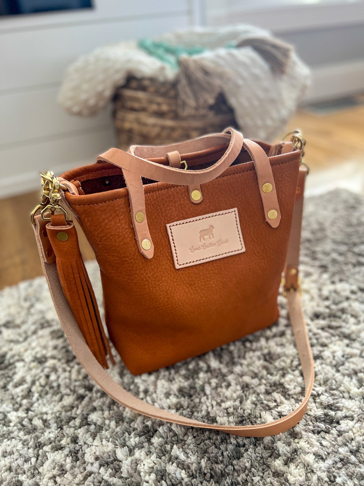 Bennett Petite Bucket in Hermann Oak Heritage 1881 Veg Tan Leather