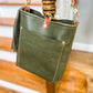 Bennett Bucket in Italian Olive Vachetta Leather