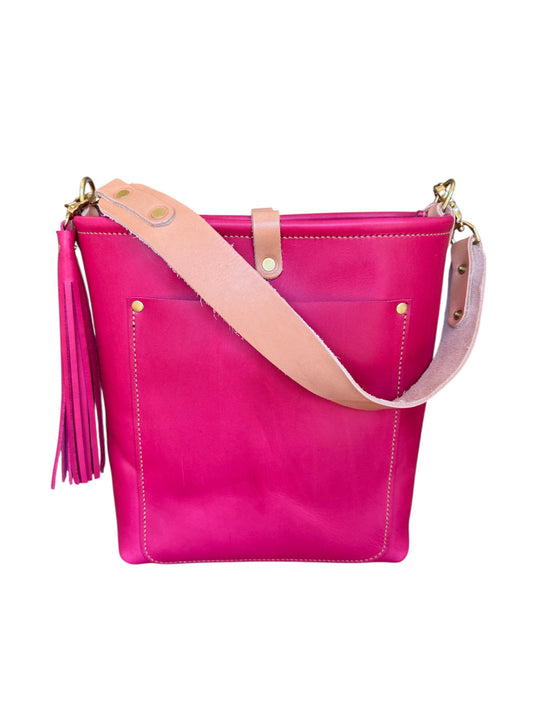 Bennett Bucket in Fuscia Vachetta (non-milled)