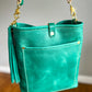 Bennett Bucket in Teal Full Grain Leather