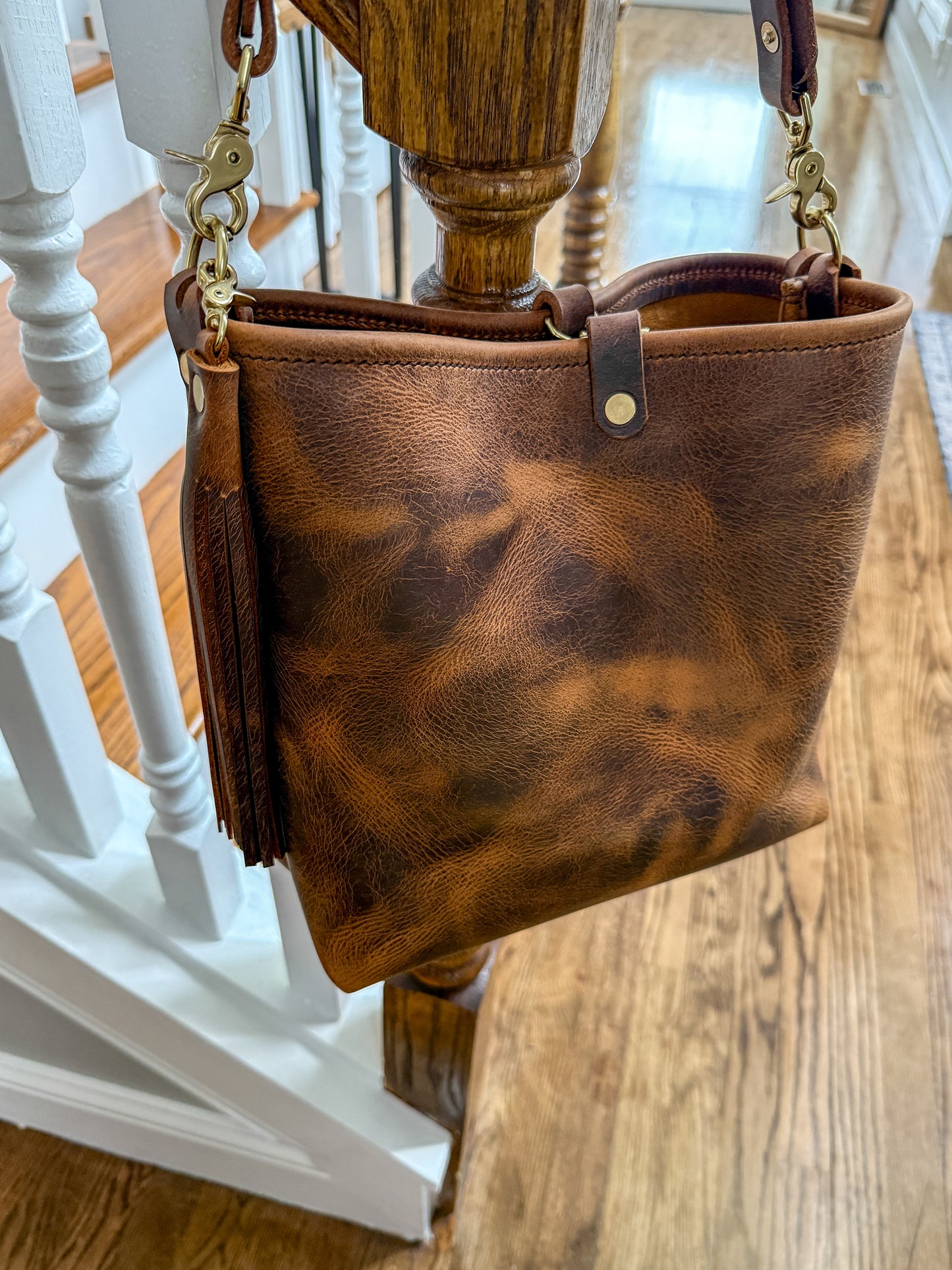 Hobo Bucket in Old Soul Full Grain Leather