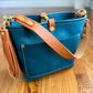 Bennett “shorty” Bucket in Turquoise Vachetta