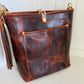 Bennett Bucket in Coffee Full Grain Bison Leather w/Dyed Strap