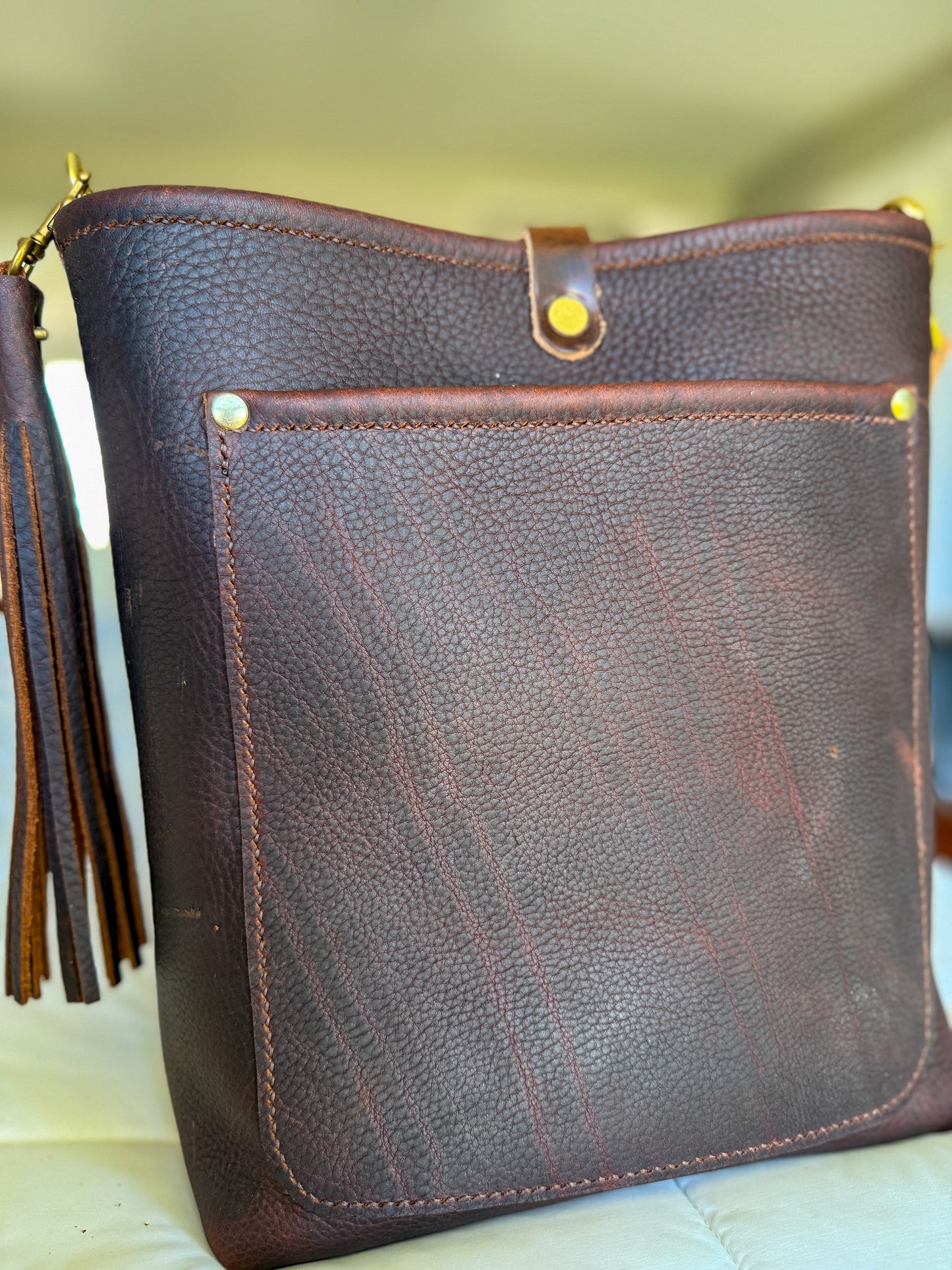 Bennett Bucket in Espresso Kodiak Full Grain Leather