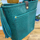 Bennett Bucket in Peacock Full Grain Bison Leather
