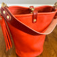 O Ring Bucket Bag in Mandarin Vachetta