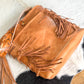 Western Bennett Bucket in Horween Natural Derby w/fringe and Candy Strap