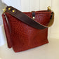 Hobo Bucket in Chestnut Full Grain Bison Leather