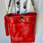 Bennett Bucket in Chili Pepper Full Grain Leather