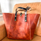 Large Shopper Tote in Horween English Tan Derby Leather