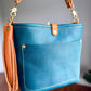 Bennett “shorty” Bucket in Turquoise Vachetta