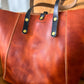 Large Shopper Tote in Horween English Tan Derby Leather