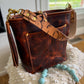 Bennett Bucket in Coffee Full Grain Bison Leather w/Dyed Strap